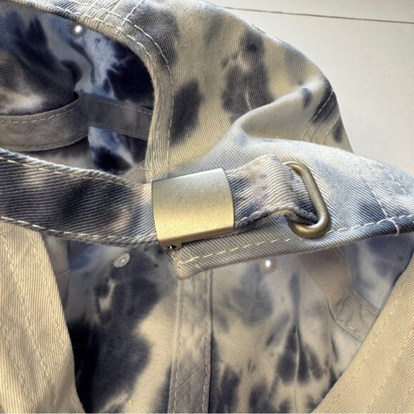 NWT Aerie Baseball Hat Cap Tie Dye Blue White 100% Cotton OS - Picture 9 of 13